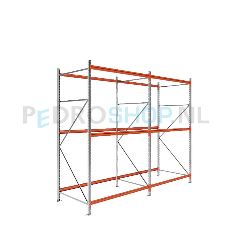 Grootvakstelling: 250cm (h) x 100cm (d) x 315.6cm (l) x 3 niveaus