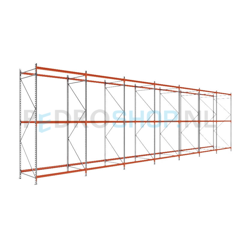 Grootvakstelling: 300cm (h) x 100cm (d) x 1091.6cm (l) x 3 niveaus