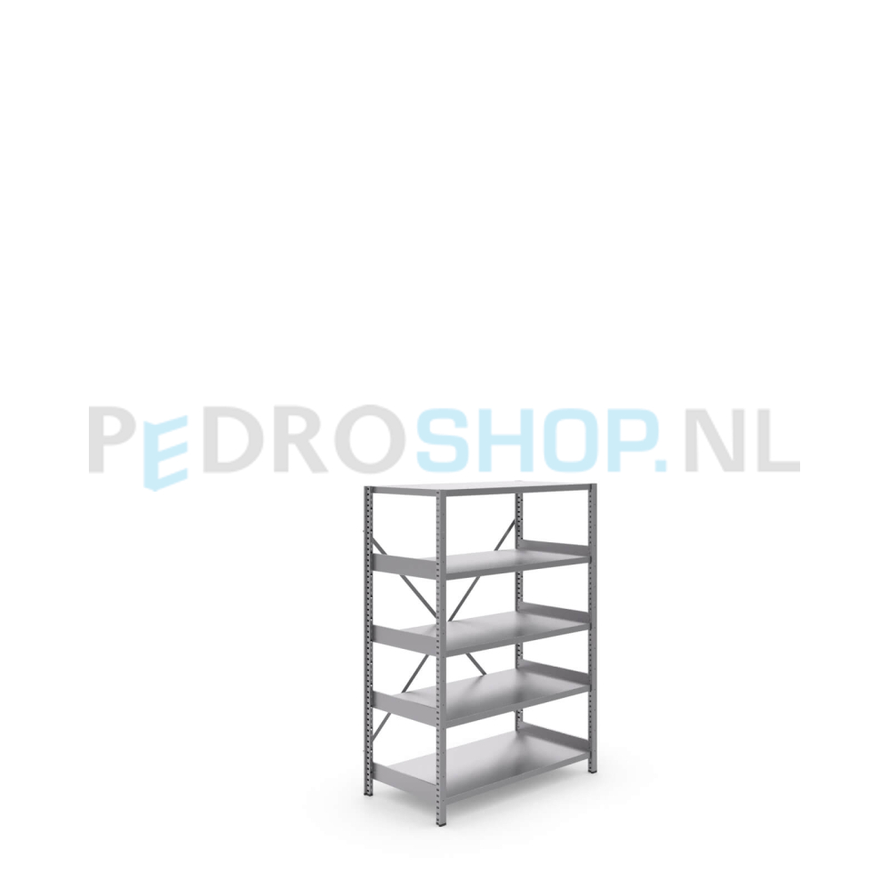 Metalen stellingkast: 140cm (h) x 50cm (d) x 104.2cm (l)