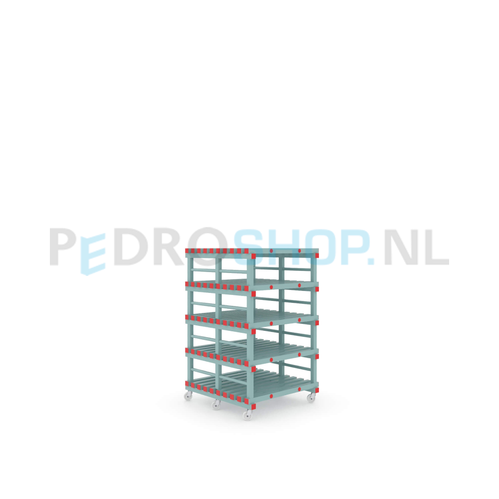 Kunststof stelling: 163cm (h) x 100cm (d) x 100cm (l)