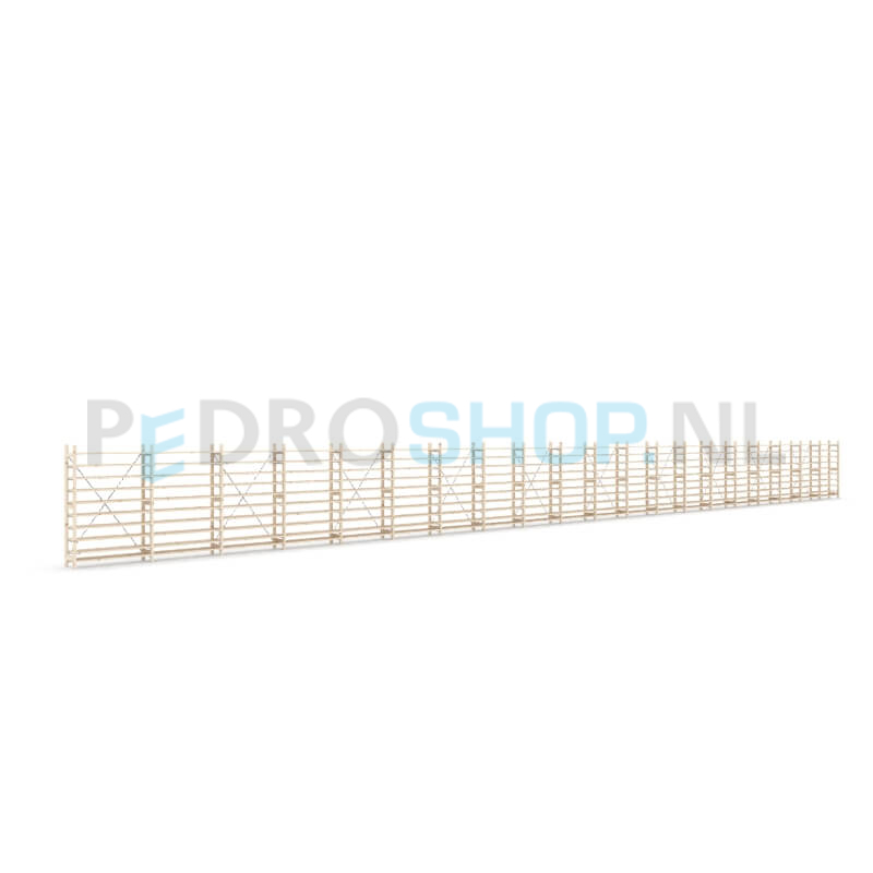 Houten stellingkast Easyrek: 150cm (h) x 30cm (d) x 2003cm (l)
