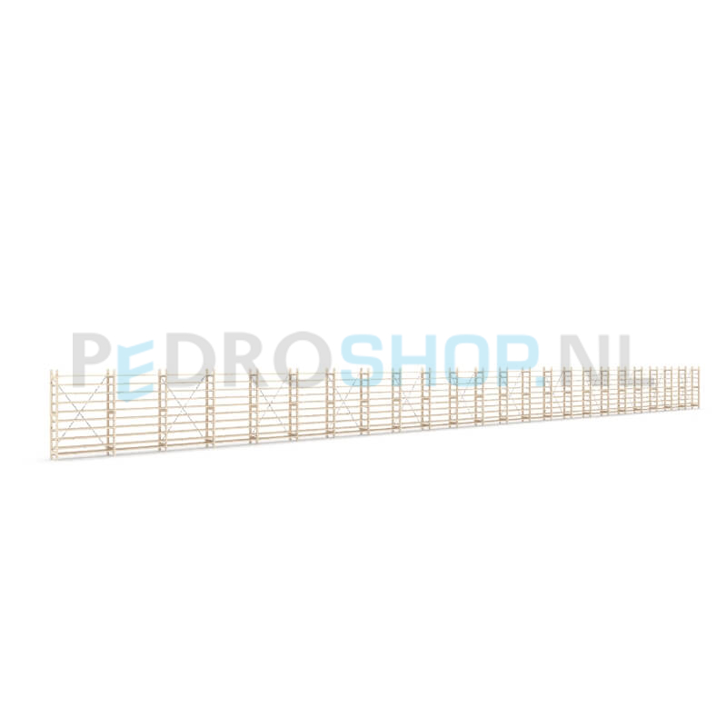 Houten stellingkast Easyrek: 150cm (h) x 30cm (d) x 2303cm (l)