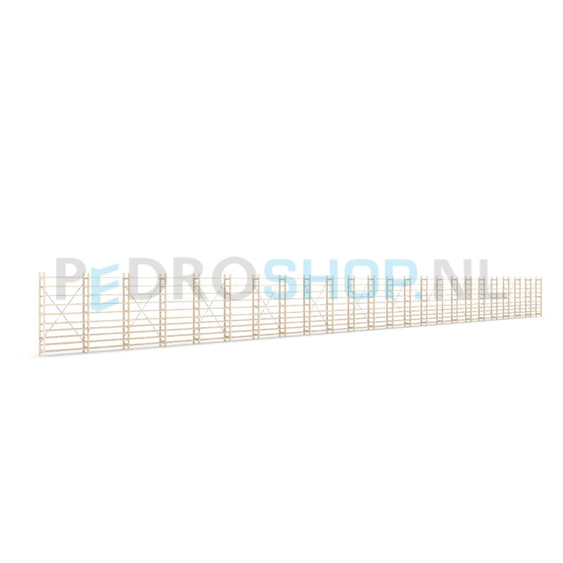 Houten stellingkast Easyrack: 180cm (h) x 30cm (d) x 2303cm (l)