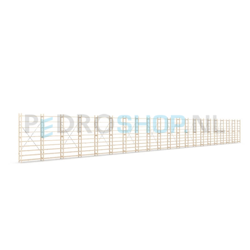 Houten stellingkast Easyrek: 210cm (h) x 30cm (d) x 2003cm (l)
