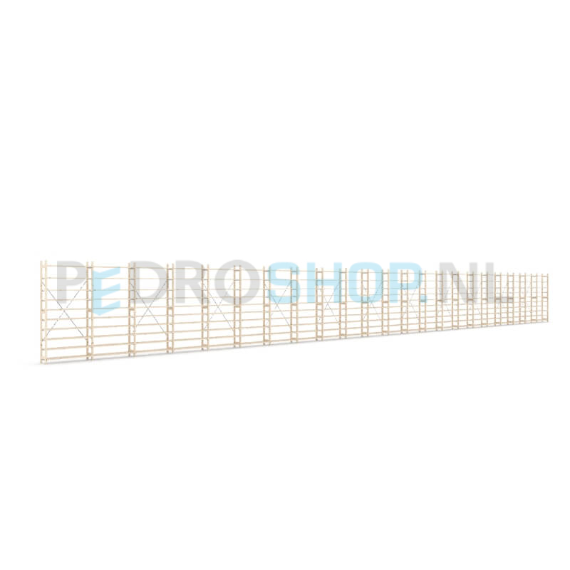 Houten stellingkast Easyrack: 210cm (h) x 30cm (d) x 2203cm (l)