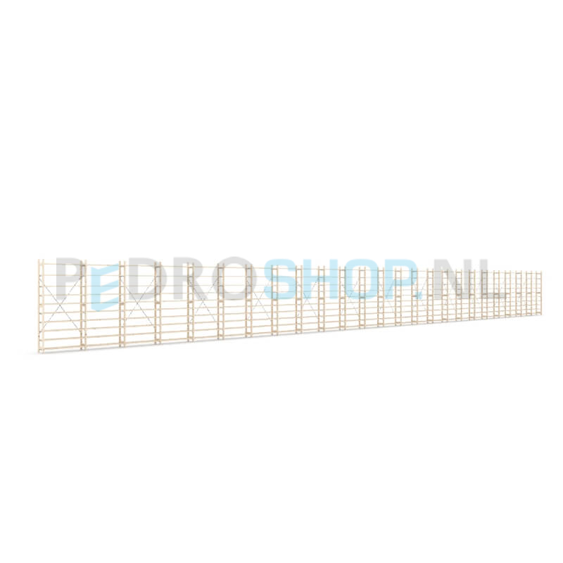 Houten stellingkast Easyrek: 210cm (h) x 30cm (d) x 2403cm (l)