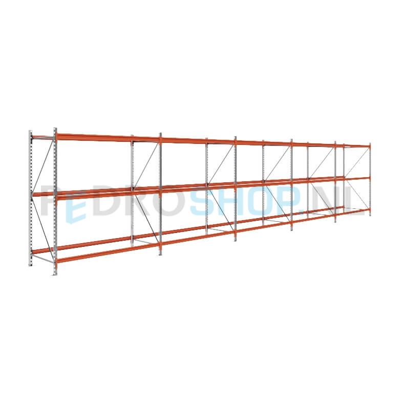 Grootvakstelling: 200cm (h) x 80cm (d) x 956.2cm (l) x 3 niveaus