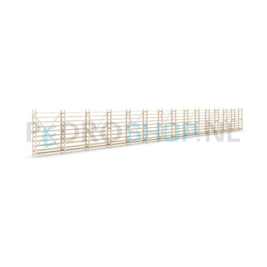 Houten stellingkast Easyrek: 150cm (h) x 30cm (d) x 1403cm (l)