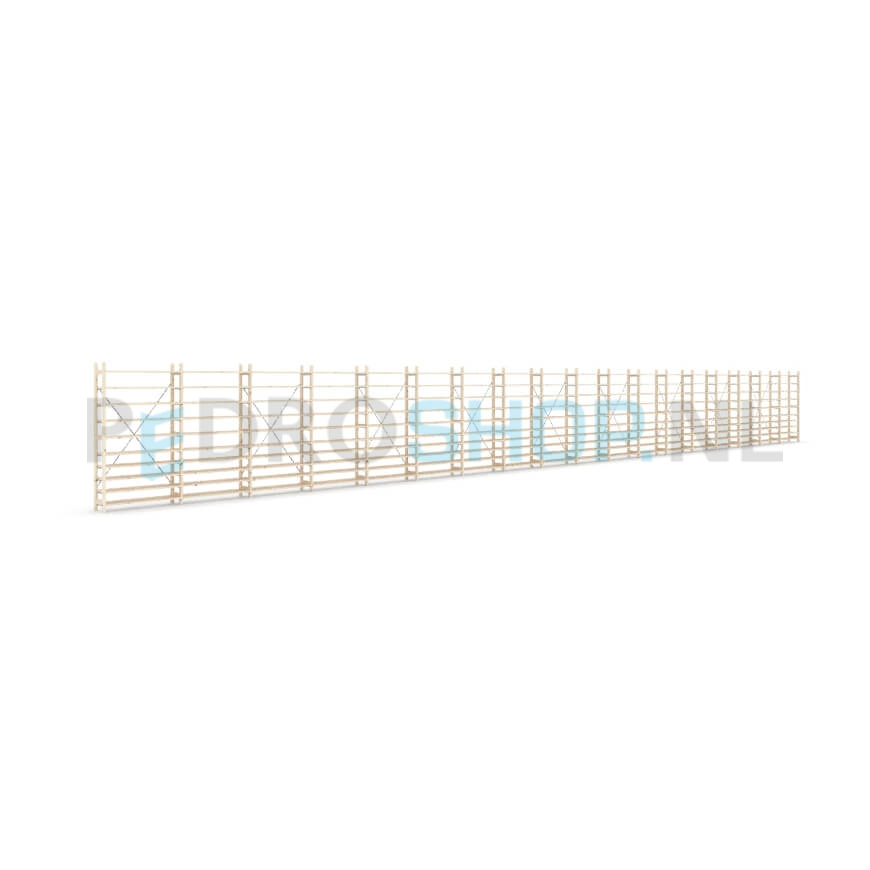 Houten stellingkast Easyrek: 180cm (h) x 30cm (d) x 1803cm (l)