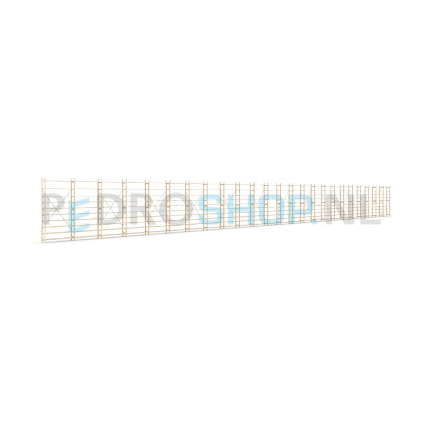 Houten stellingkast Easyrek: 210cm (h) x 30cm (d) x 2403cm (l)