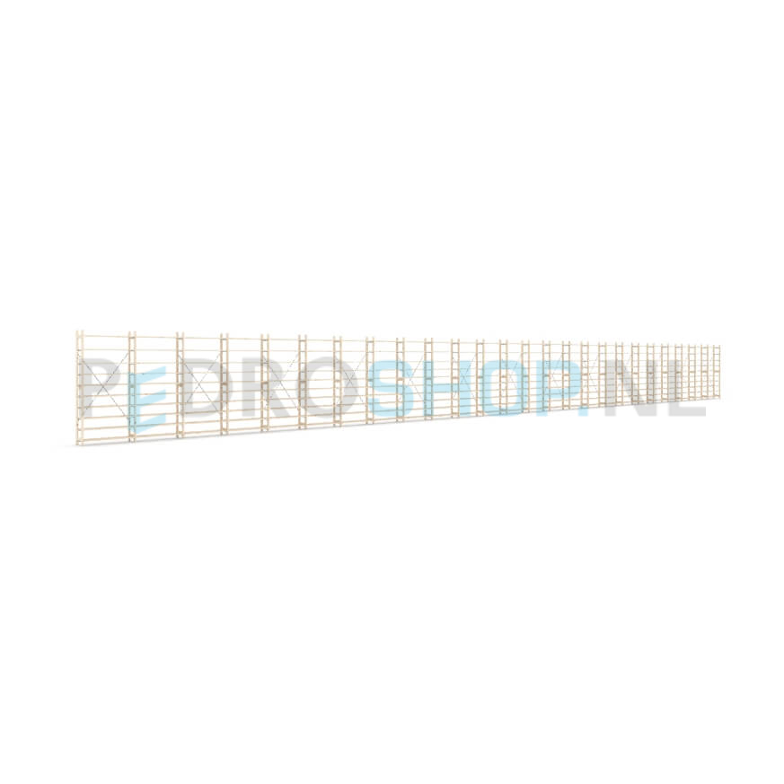 Houten stellingkast Easyrek: 210cm (h) x 30cm (d) x 2503cm (l)