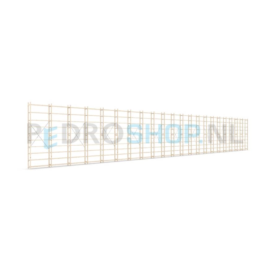 Houten stellingkast Easyrek: 300cm (h) x 30cm (d) x 2103cm (l)