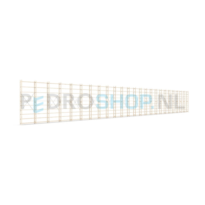 Houten stellingkast Easyrek: 300cm (h) x 30cm (d) x 2403cm (l)